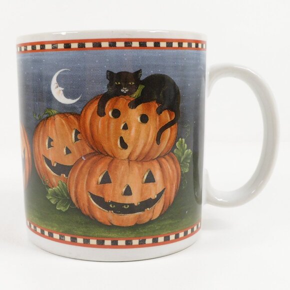 Two Vintage Halloween Mugs with Box David Carter Brown Haunted Hollow Sakura - Picture 5 of 14